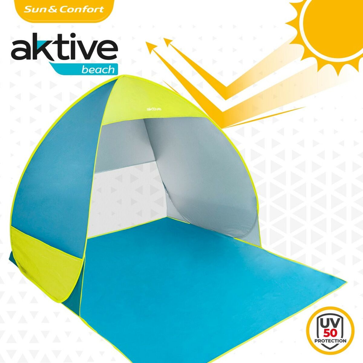 Windschutz Aktive 160 x 110 x 140 cm Blau grün (6 Stück)